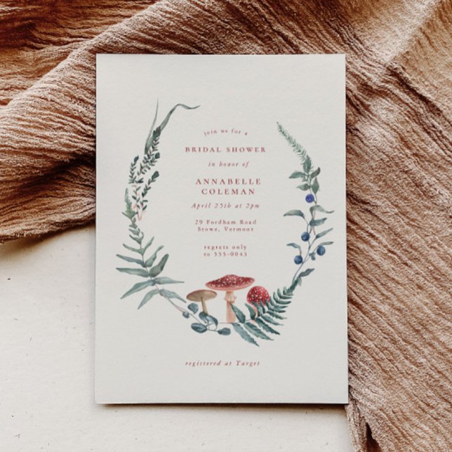 Invitation Forêt de fougères forestières Fête des mariées de  (Créateur téléchargé)