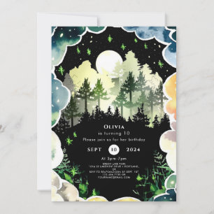 Invitation Forêt de lucioles Anniversaire