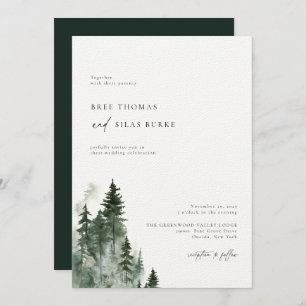 Invitation Forêt de pin sauvage Mariage rustique