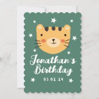 Forêt de tigre mignonne simple avec animaux Annive