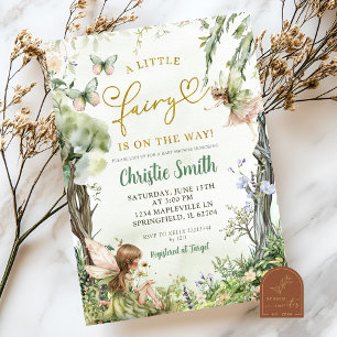 Invitation Forêt de verdure Whimsical Petit Baby shower de fé