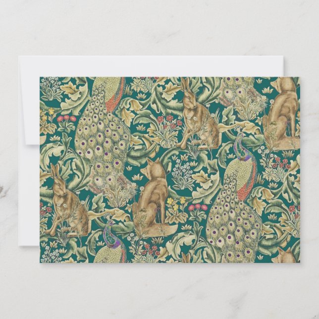 Invitation "Forêt" de William Morris (Devant)