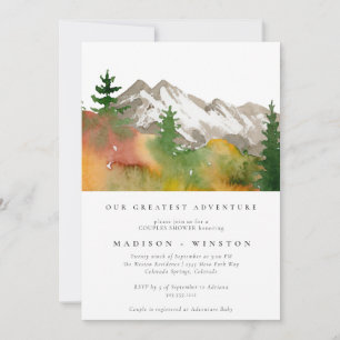 Invitation Forêt des montagnes Plus grand Baby shower d'avent