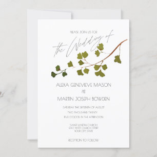 Invitation Forêt d'été Vert Ferme de Maidenhair