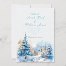 Forêt d'hiver romantique et Mariage de l'église