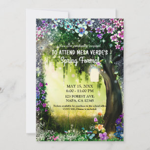 Invitation Forêt Enchantée de Bois Fantastique Prom