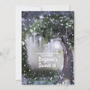 Invitation Forêt enchantée de lavande d'amour fantastique Dou