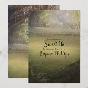 Invitation Forêt Enchantée de Lumières Envoûtantes Fête Douce