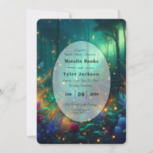 Invitation Forêt Enchantée de Mariage aux Joyaux Radieux