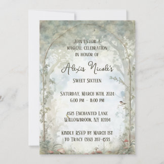 Invitation Forêt enchantée Ethereal