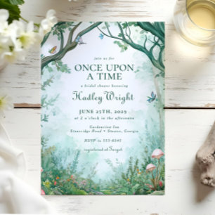 Invitation Forêt enchantée Fairytale Fête des mariées foresti