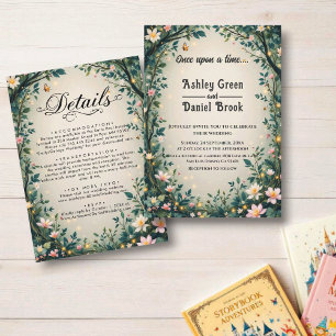 Invitation Forêt enchantée Forêt Florale Mariage