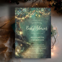 Forêt enchantée Lanternes magiques Baby shower de