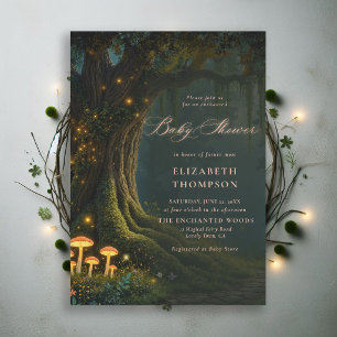 Invitation Forêt Enchantée Lueur des Champignons des Bois Bab