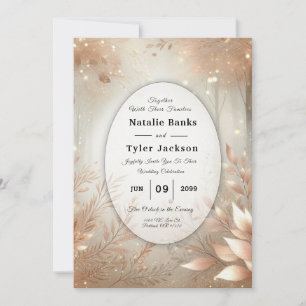 Invitation Forêt Enchantée Mariage Rosewood Doré