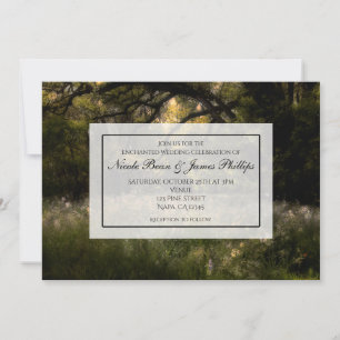Invitation Forêt Enchantée Rustique Florale Bois Mariage