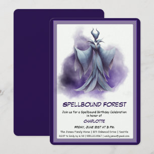 Invitation Forêt ensorcelée – Fête d'anniversaire de fée somb