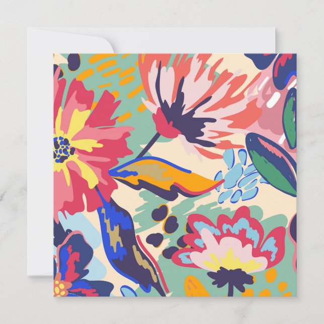 Invitation Forêt et rose (Devant)