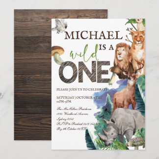 Invitation Forêt forestière Animaux sauvages