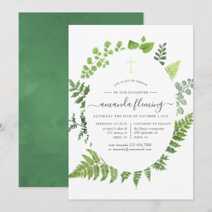 Invitation Forêt forestière Végétation Baptême ou baptême