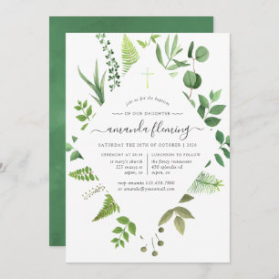 Invitation Forêt forestière Végétation Baptême ou baptême