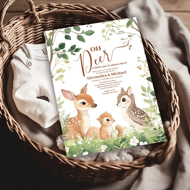 Invitation Forêt Forêt Forêt Oh Deer (Créateur téléchargé)