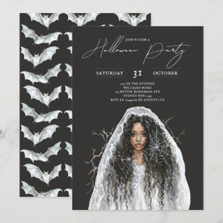 Invitation Forêt hantée minimaliste d'Halloween