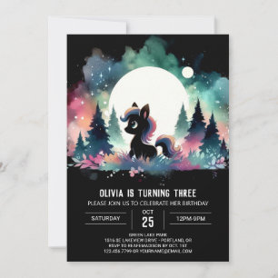 Invitation Forêt Majestic Horse Anniversaire