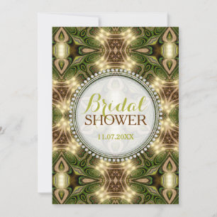Invitation Forêt Mystique Verte Tribale Mandala Enterrement d