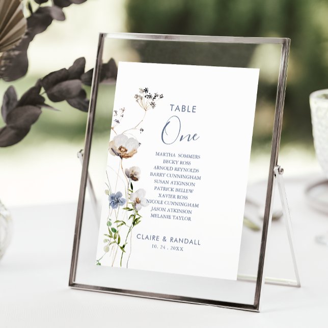 Invitation Forêt sauvage Tableau n° 1 Tableau des places (Créateur téléchargé)