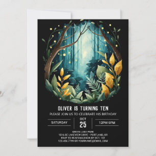 Invitation Forêt sur mesure Whimsical Woodland Anniversaire