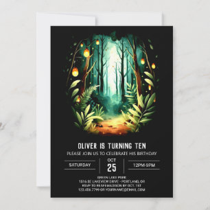 Invitation Forêt sur mesure Whimsical Woodland Anniversaire