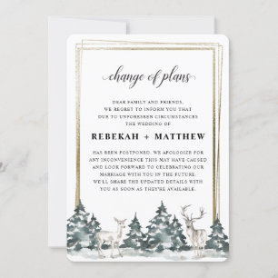 Invitation Forêt Wonderland Changement de plan du mariage