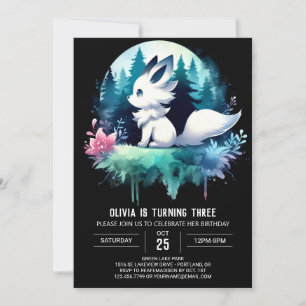 Invitation Forêt Woodland Wolf