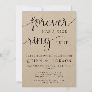 Invitation Forever A Une Belle Bague À Elle Fiançailles Invit