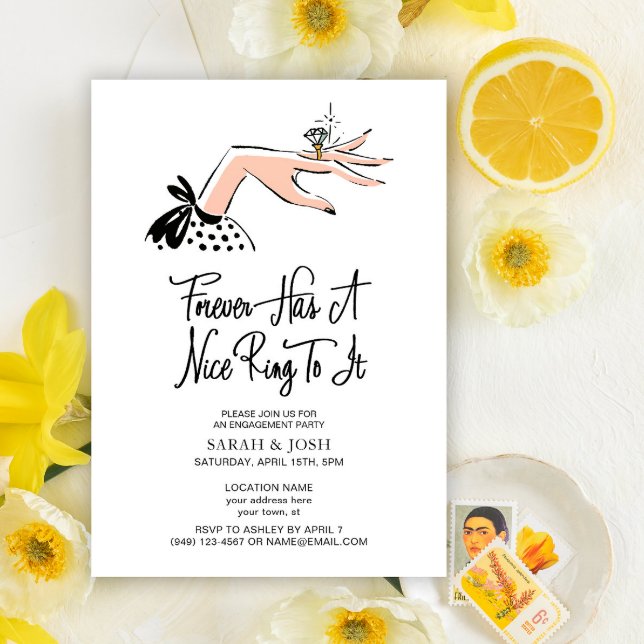 Invitation Forever a une belle bague élégante fiançailles (Créateur téléchargé)