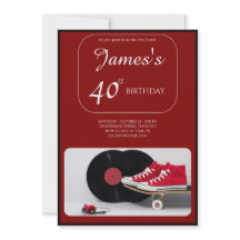 Invitation "Forever Young" 40e anniversaire pour J