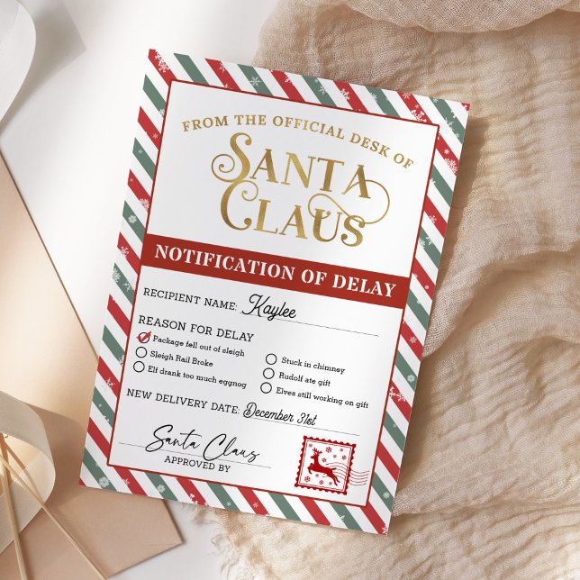 Invitation Forfait cadeau de Noël Retard d'expédition (Créateur téléchargé)