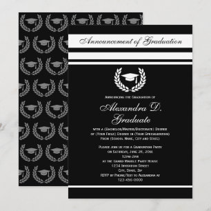 Invitation Formal Stripes College Lycée Graduation