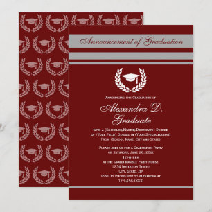 Invitation Formal Stripes College Lycée Graduation
