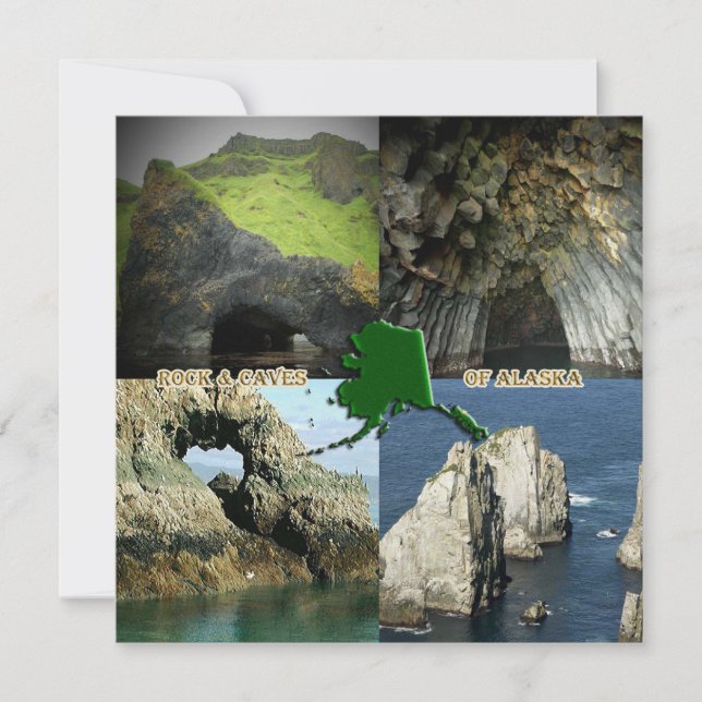 Invitation Formations et grottes rocheuses en Alaska Collage (Devant)