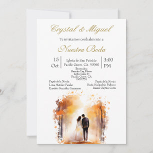 Invitation Forme de mariée et de mariée automatique