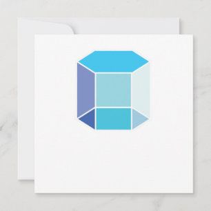Invitation Forme isométrique 2d Hexagonal Prisme Forme géomét