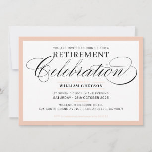 Invitation FORMEL PARTI DE RETRAITE moderne rose vif