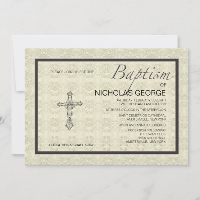 Invitation Formelle Baptismale (Devant)