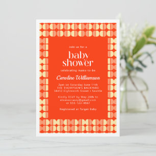 Invitation Formes Abstraites en gras Baby shower moderne