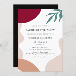 Invitation Formes abstraites modernes Bachelorette Party