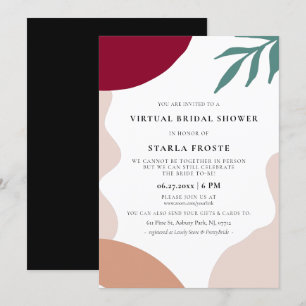 Invitation Formes abstraites modernes Douche nuptiale virtuel