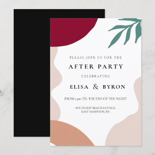 Invitation Formes abstraites modernes mariage après fête