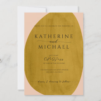 Invitation Formes rouille Mariage